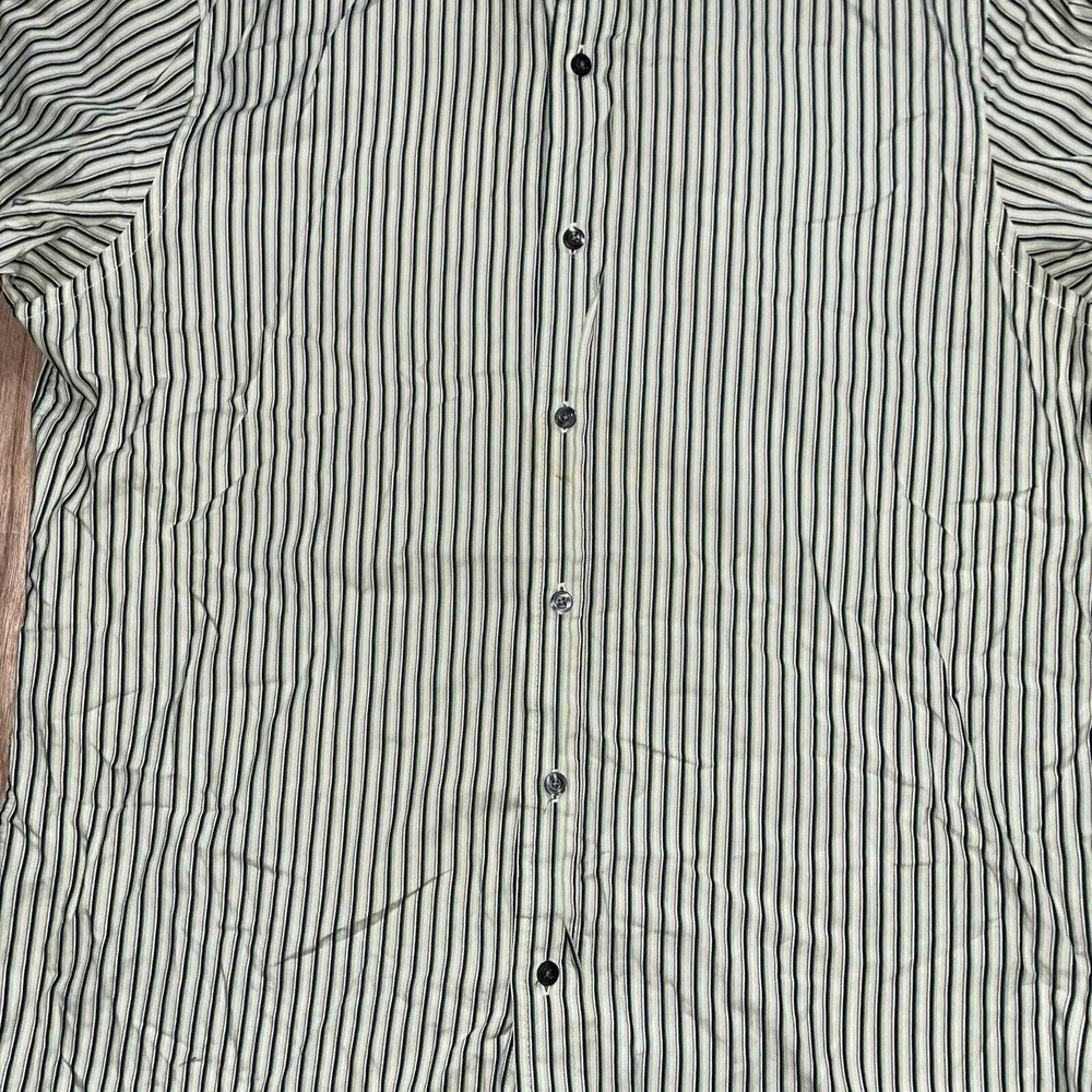 Vintage Banana Republic Mens M Multicolor Striped‎ Casual Dress Shirt